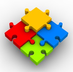 Fototapeta premium puzzle lösung