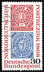 Postage stamp Germany 1968 Reproduction of stamps