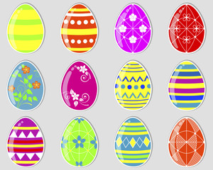 Easter eggs stickers.