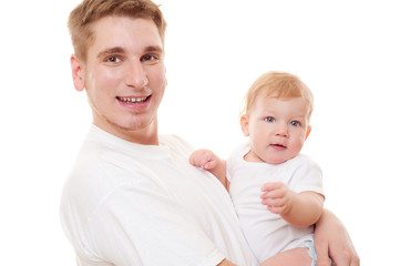 portrait of father and son