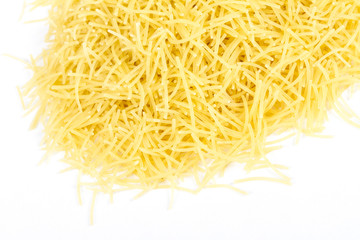 italian pasta (macaroni) isolated on white background