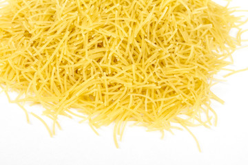 italian pasta (macaroni) isolated on white background