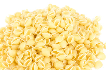 Heap of raw pasta (conchiglie)