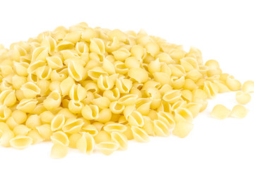 Heap of raw pasta (conchiglie)