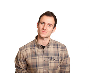 Fototapeta premium Young Man wearing Shirt Portrait