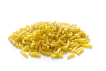 dried macaroni pasta isolated