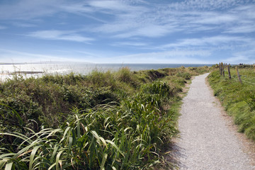 coastal gravel cliff path