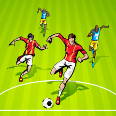 Obraz na płótnie Canvas Soccer Match