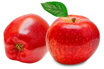 red apple isolated on white background