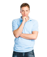 Obraz premium Mann denkt nach