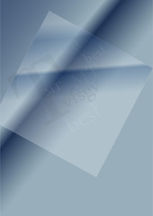Transparent white square on a gray-blue background