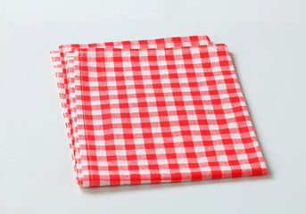Red and white table linen