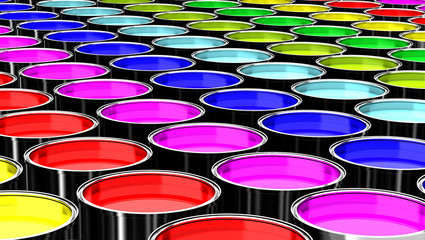 containers of color rainbow