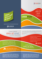 Colorful template for advertising brochure