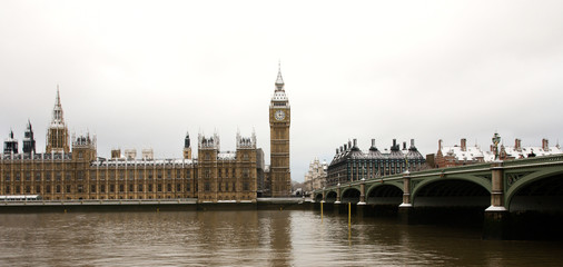 Obraz premium Snow Covered Westminster
