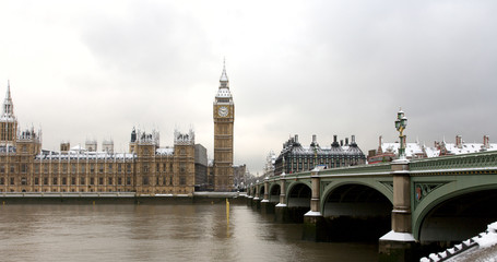 Naklejka premium Snow Covered Westminster