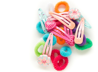 Girls Colorful Hair Barettes and Bobbins