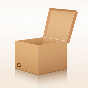 Corrugated box recycle vector illustration