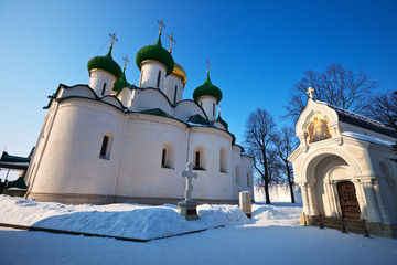 Cathedral of the Transfiguration  at Suzdal in winter
