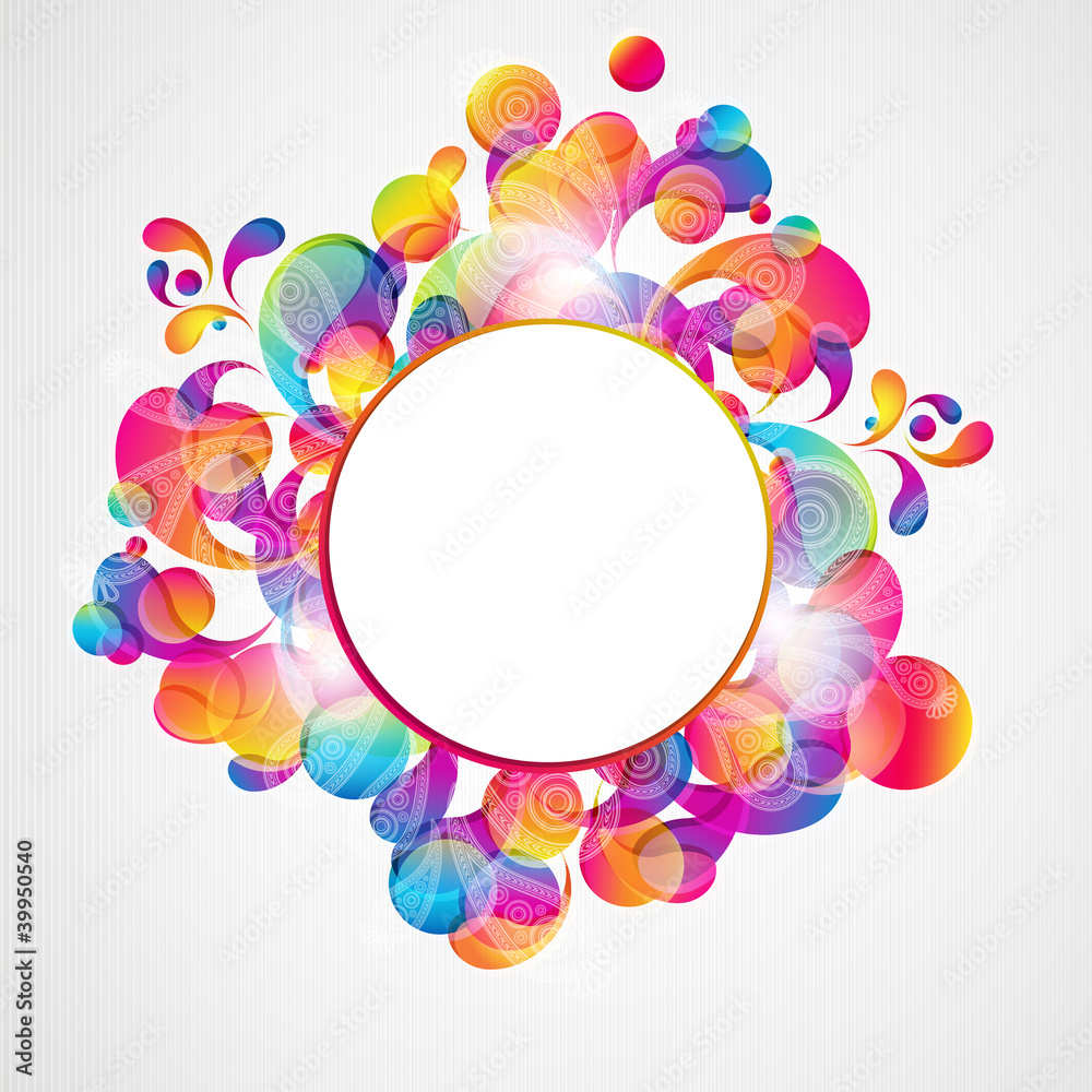 Aufkleber abstract background with bright elements.