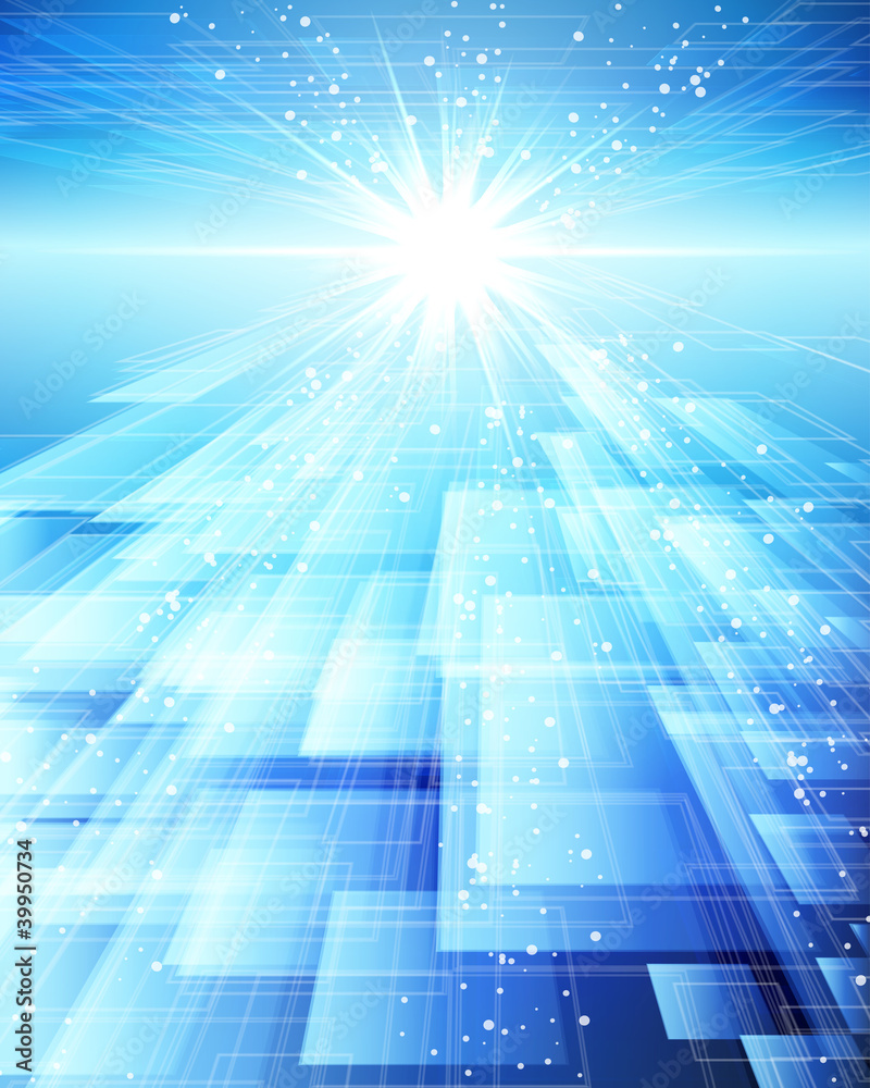 Poster abstract techno lines background.