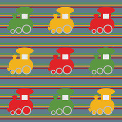 Children background with color trains
