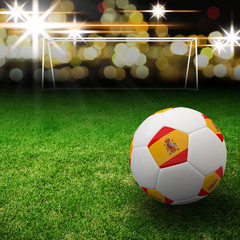 Spain flag on 3d Football © tigger11th