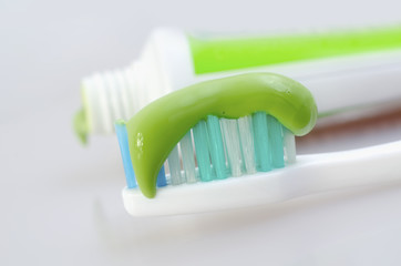 Toothbrush with toothpaste