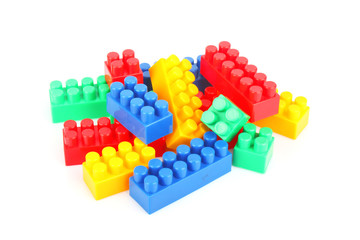 plastic toy bricks