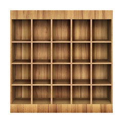 3d Wooden book Shelf
