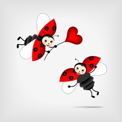 ladybugs with heart