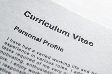 Curriculum Vitae title page