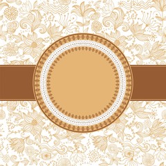 floral pattern with frame