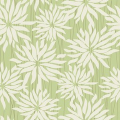 Fototapeta premium Seamless vector texture with chrysanthemums