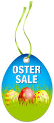 Hangtag Ostersale Ostereier blau