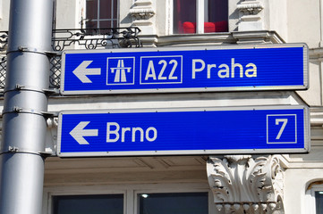 Obraz premium schild prag