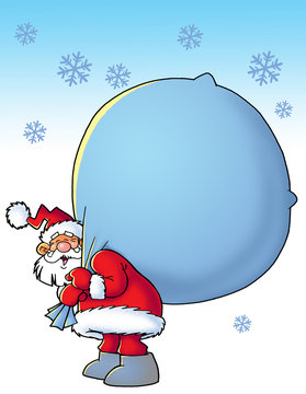 santa with a sac