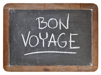 Obraz premium bon voyage on blackboard