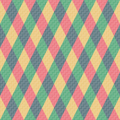 Colorful Rhombus. Seamless pattern, background