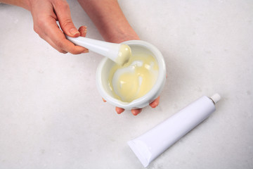 cream made on mortar