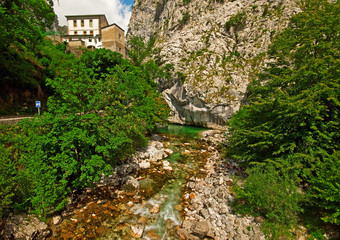 Landscape of high mountains at summer in Spain