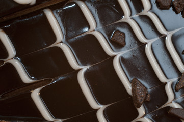Dark and white chocolate glaze background