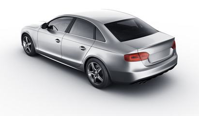 Fototapeta premium Silver car in studio
