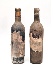 bottles with old wine