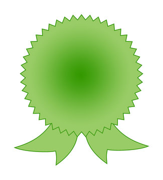 Blank Green Rosette Award