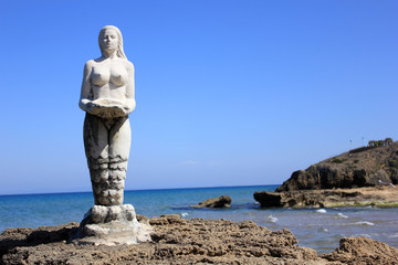 Mermaid statue, Zante island, Greece