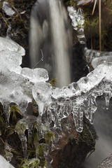 Obraz na płótnie Canvas Ice crystals and water