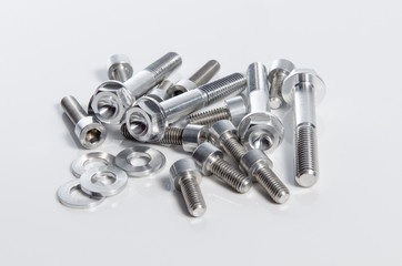 Aluminiumschrauben und Unterlegscheiben