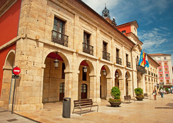 Nice houses in the old town of the city