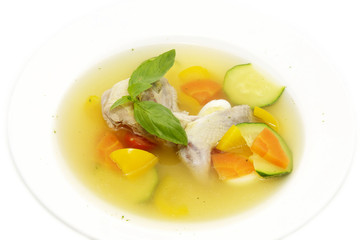 суп из перепелов и овощей